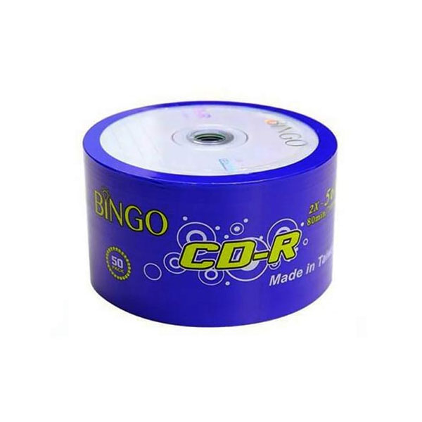 سی دی CD خام BINGO- 56X ظرفیت ۷۰۰ مگابایت بسته ۵۰ عددی